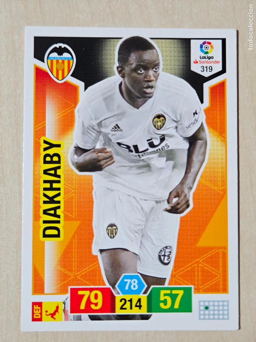 Football Stickers: FICHA N&ordm; 319 DIAKHABY - ADRENALYN 18 19 - PANINI 2018 - 19 - CROMO - VALENCIA
