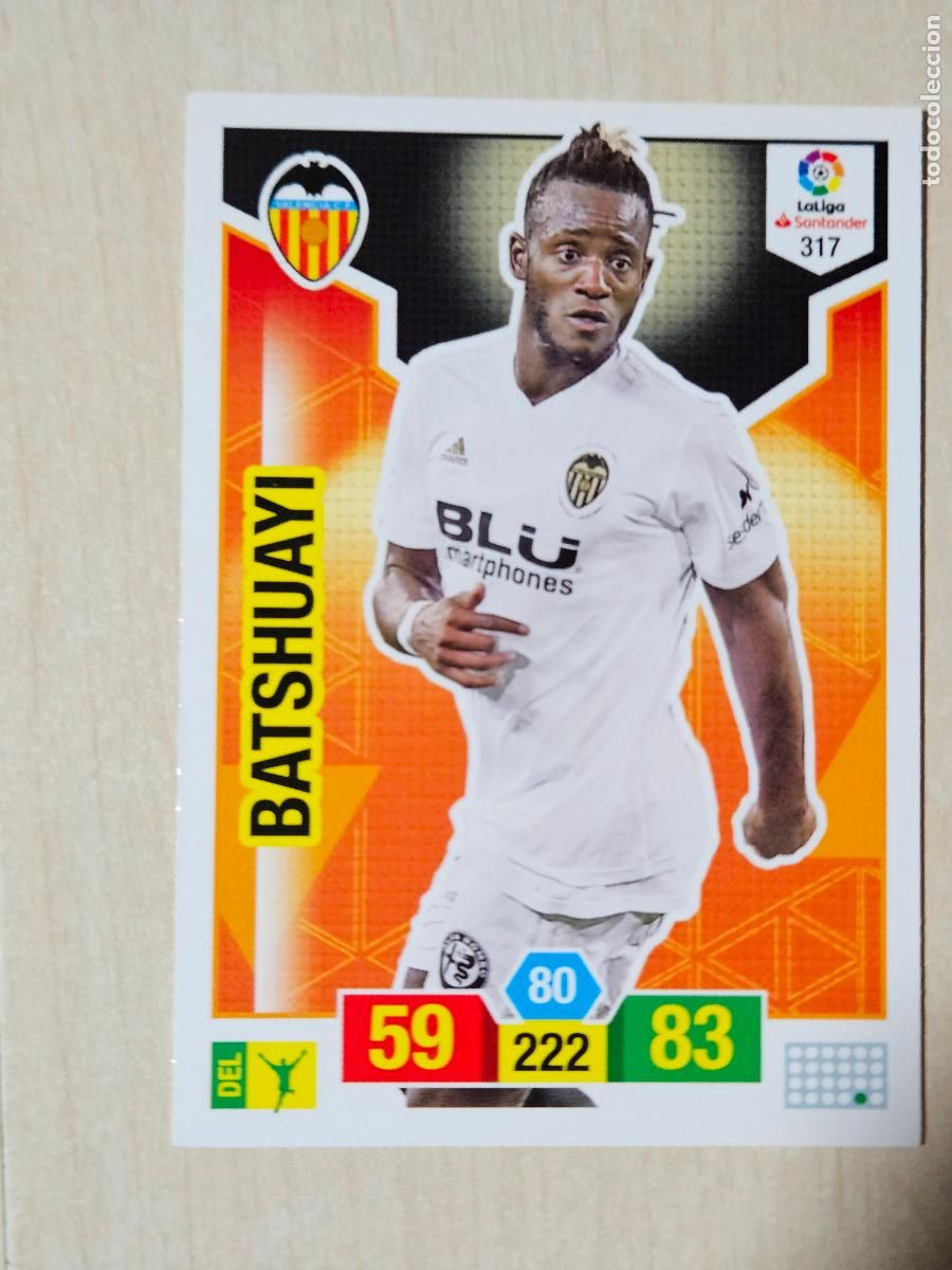 Football Stickers: FICHA N&ordm; 317 BATSHUAYI - ADRENALYN 18 19 - PANINI 2018 - 19 - CROMO - VALENCIA