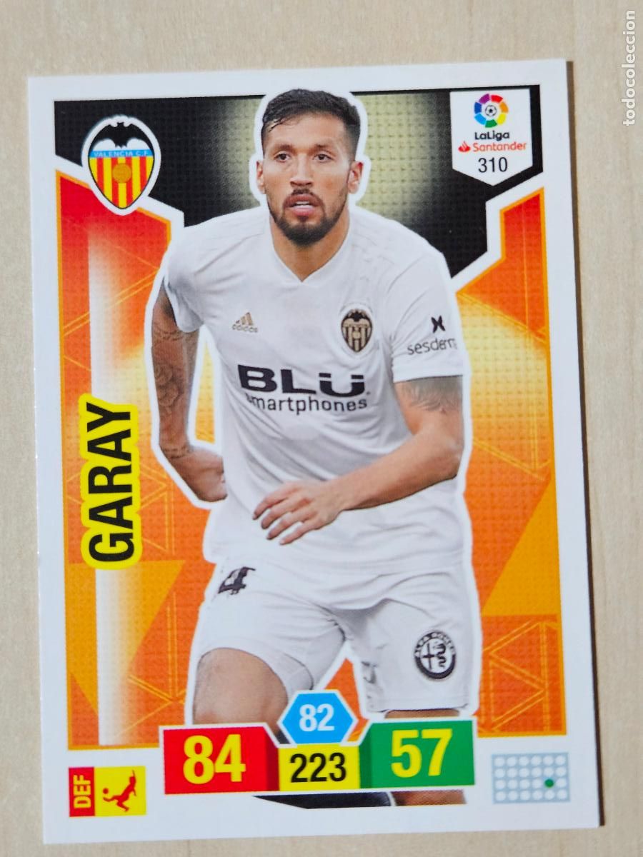 Football Stickers: FICHA N&ordm; 310 GARAY - ADRENALYN 18 19 - PANINI 2018 - 19 - CROMO - VALENCIA
