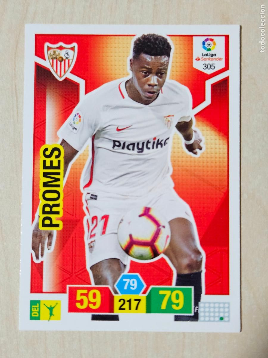 Football Stickers: FICHA N&ordm; 305 PROMES - ADRENALYN 18 19 - PANINI 2018 - 19 - CROMO - SEVILLA