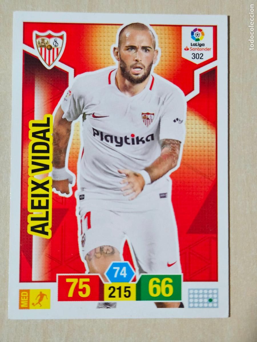 Cromos de f&uacute;tbol: FICHA N&ordm; 302 ALEIX VIDAL - ADRENALYN 18 19 - PANINI 2018 - 19 - CROMO - SEVILLA