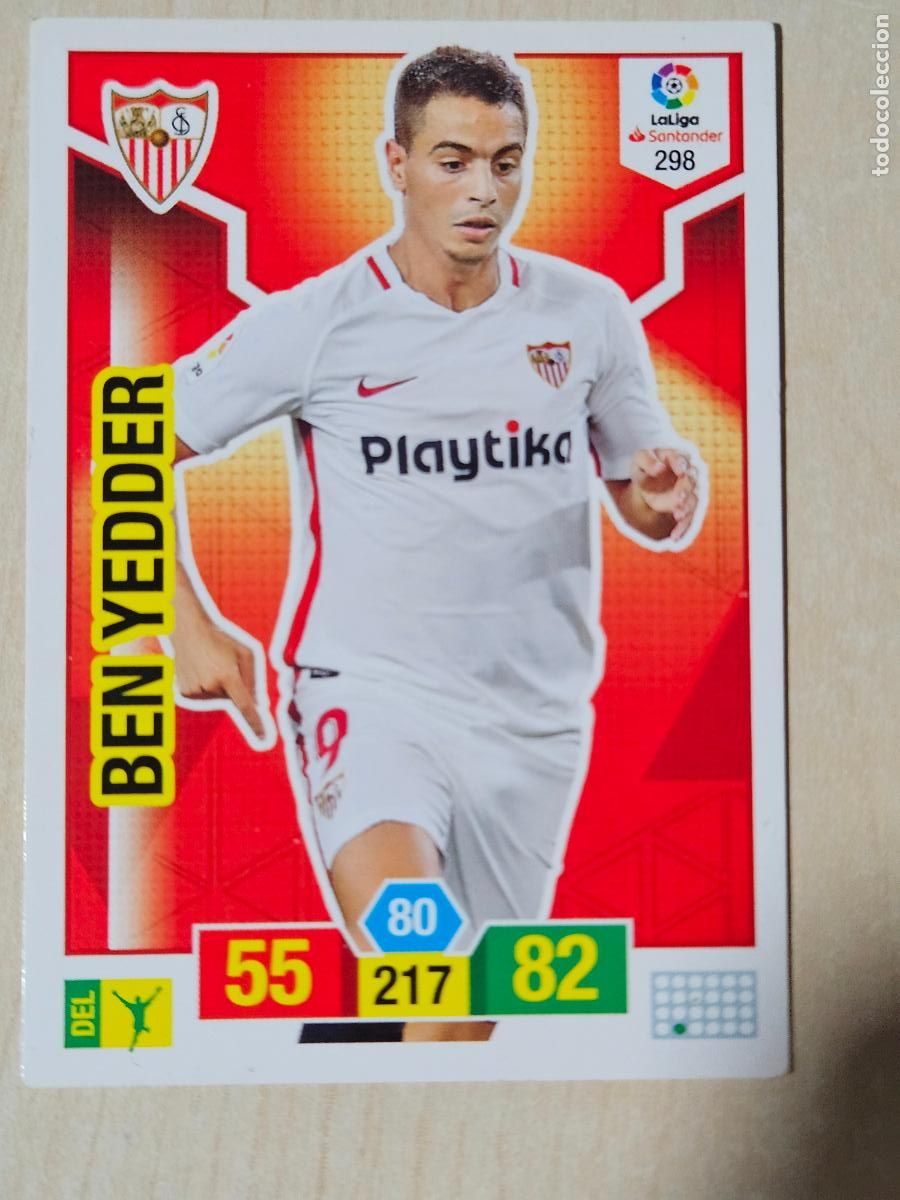 Cromos de f&uacute;tbol: FICHA N&ordm; 298 BEN YEDDER - ADRENALYN 18 19 - PANINI 2018 - 19 - CROMO - SEVILLA