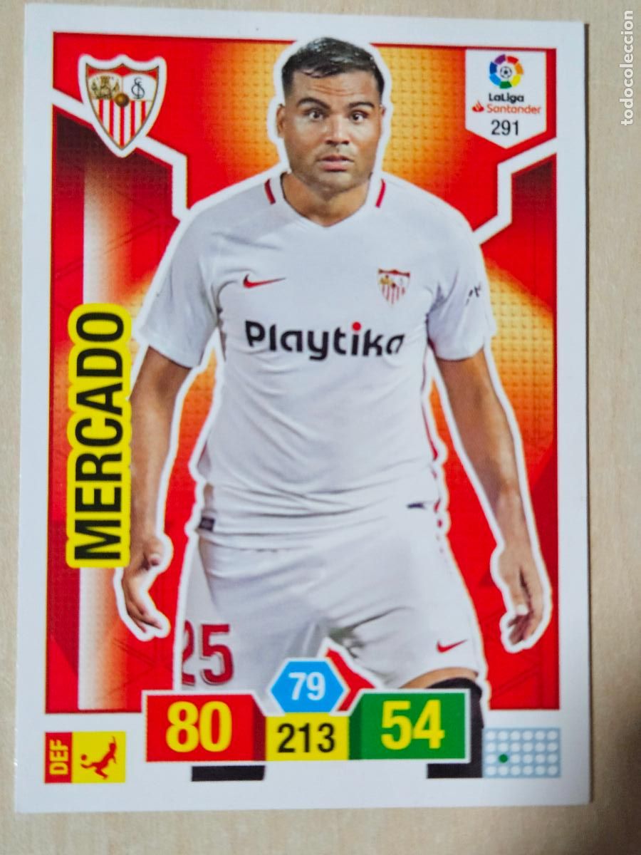Cromos de f&uacute;tbol: FICHA N&ordm; 291 MERCADO - ADRENALYN 18 19 - PANINI 2018 - 19 - CROMO - SEVILLA