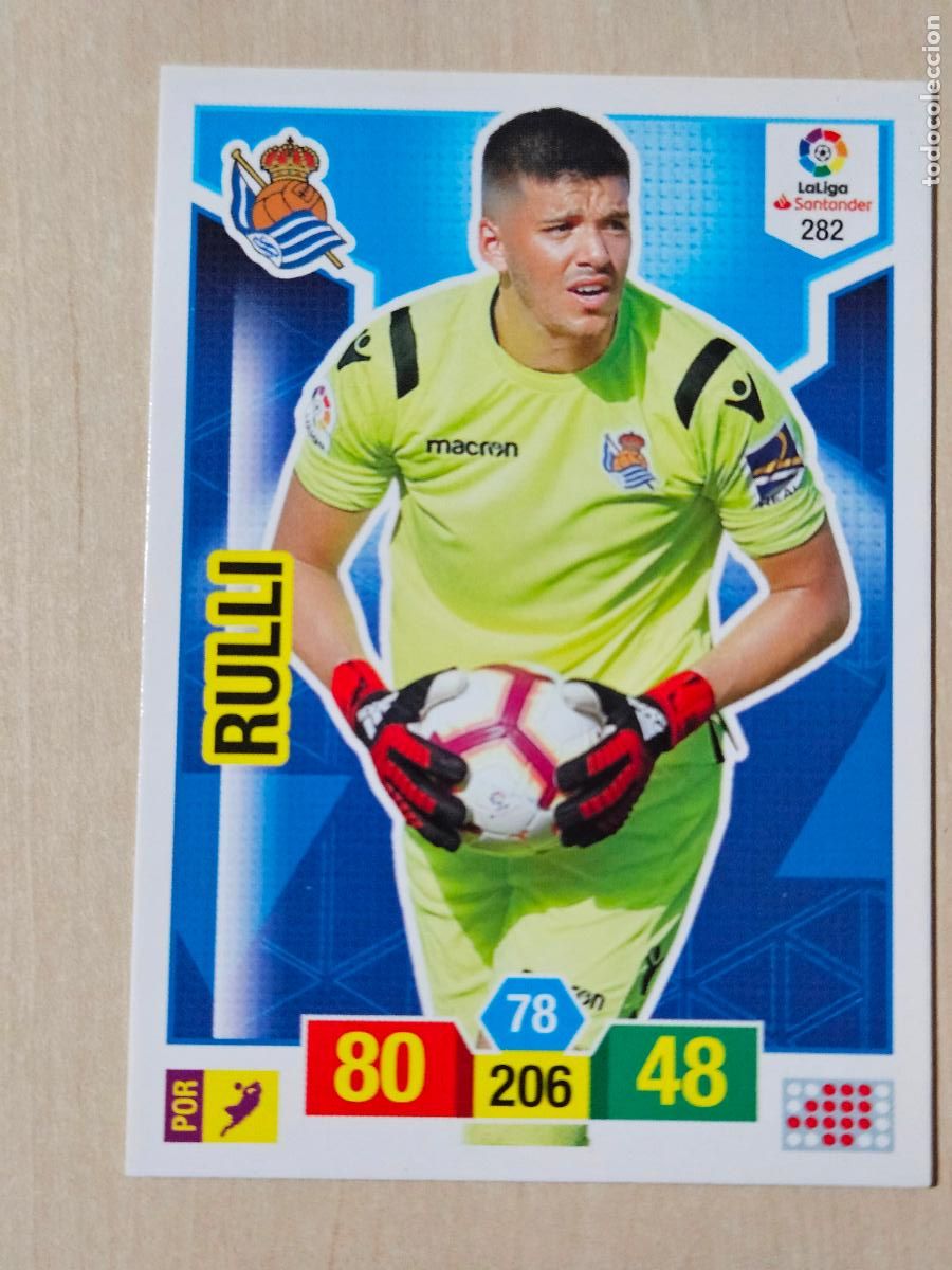 Cromos de f&uacute;tbol: FICHA N&ordm; 282 RULLI - ADRENALYN 18 19 - PANINI 2018 - 19 - CROMO - REAL SOCIEDAD