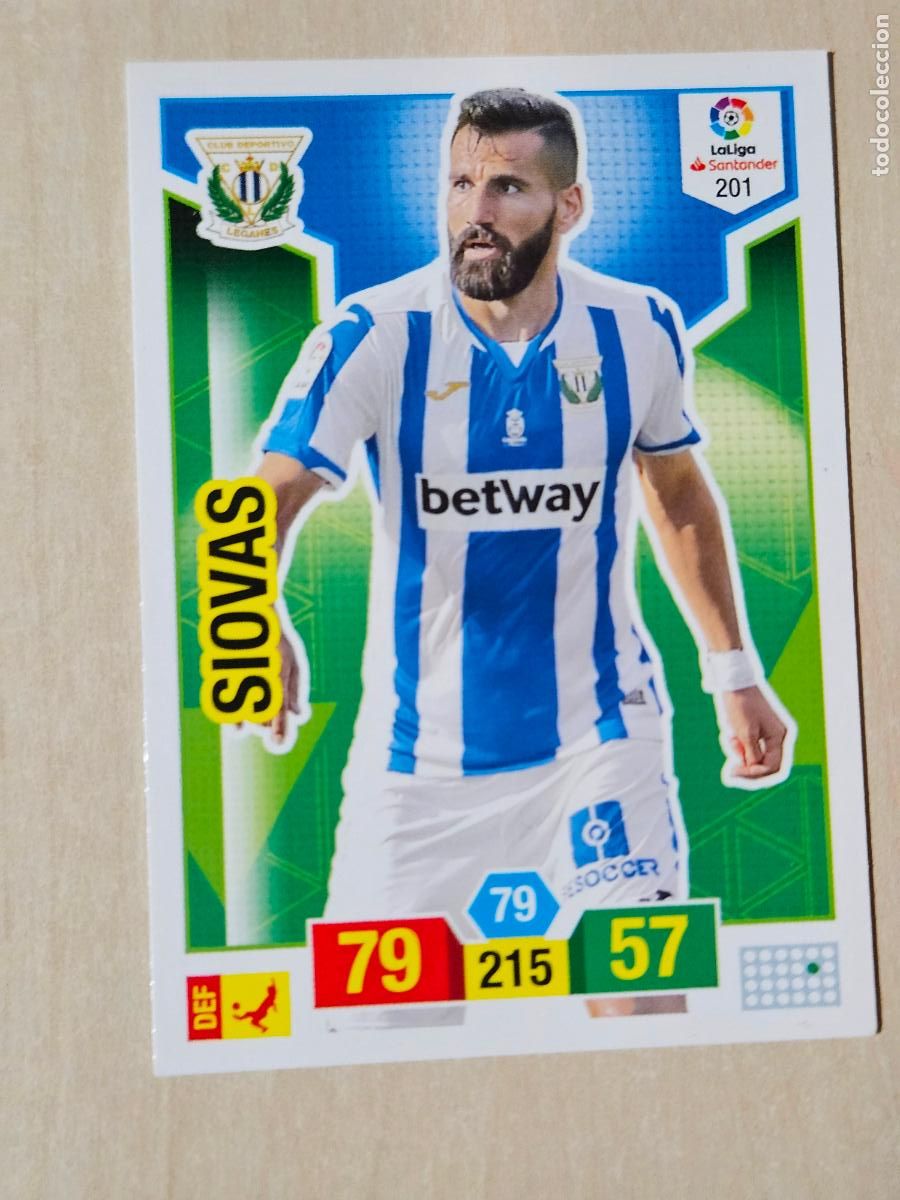 Cromos de f&uacute;tbol: FICHA N&ordm; 201 SIOVAS - ADRENALYN 18 19 - PANINI 2018 - 19 - CROMO - LEGANES