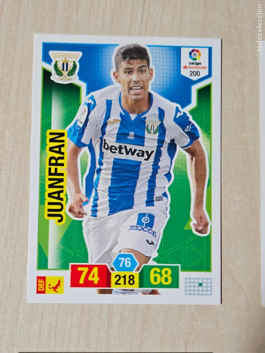 Cromos de f&uacute;tbol: FICHA N&ordm; 200 JUANFRAN - ADRENALYN 18 19 - PANINI 2018 - 19 - CROMO - LEGANES