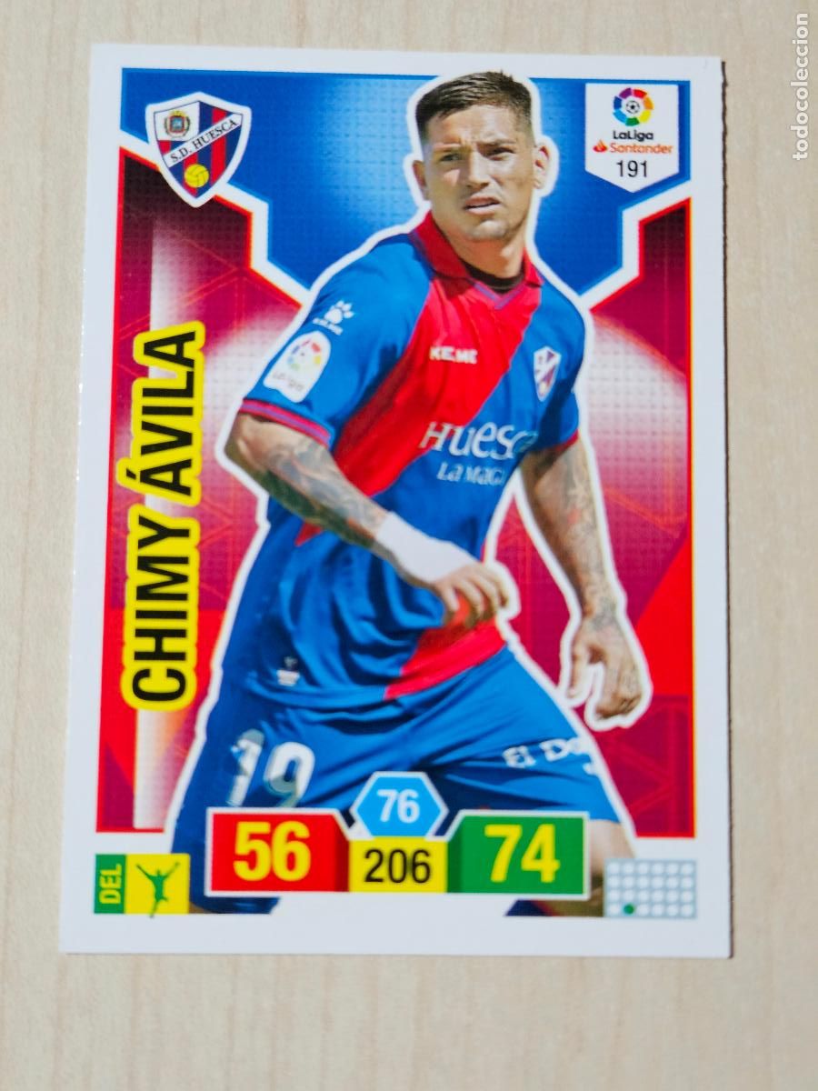 Cromos de f&uacute;tbol: FICHA N&ordm; 191 CHIMY AVILA - ADRENALYN 18 19 - PANINI 2018 - 19 - CROMO - HUESCA
