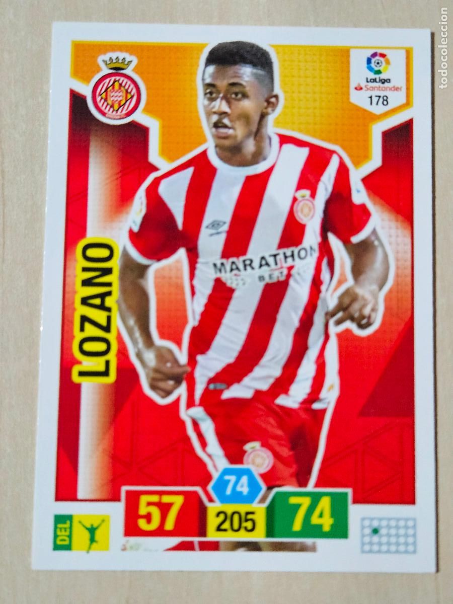 Cromos de f&uacute;tbol: FICHA N&ordm; 178 LOZANO - ADRENALYN 18 19 - PANINI 2018 - 19 - CROMO - GIRONA