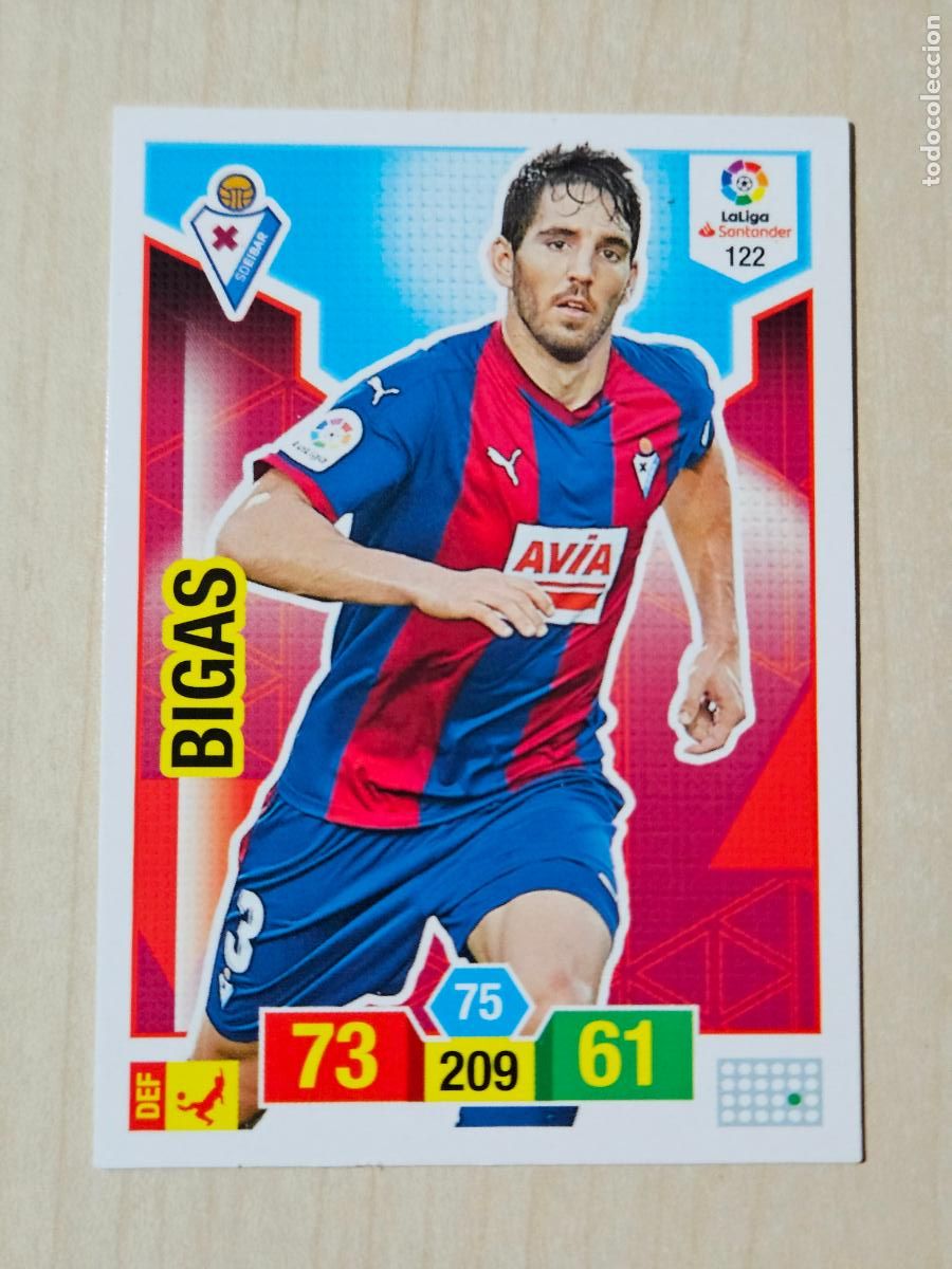 Cromos de f&uacute;tbol: FICHA N&ordm; 122 BIGAS - ADRENALYN 18 19 - PANINI 2018 - 19 - CROMO - EIBAR