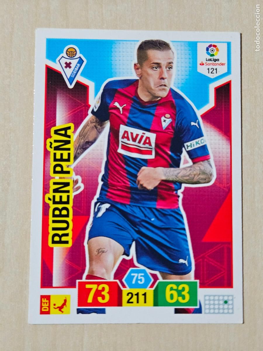 Cromos de f&uacute;tbol: FICHA N&ordm; 121 RUBEN PE&Ntilde;A - ADRENALYN 18 19 - PANINI 2018 - 19 - CROMO - EIBAR