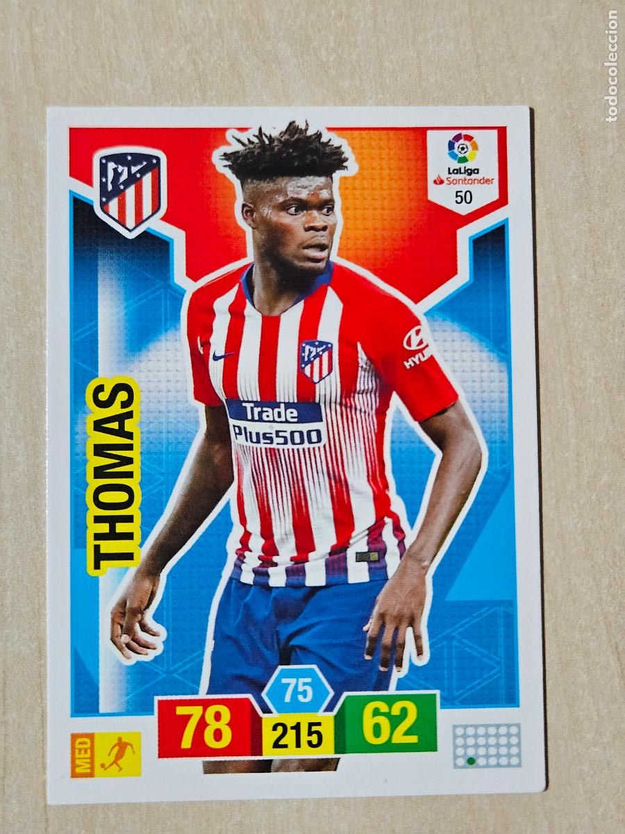 Cromos de f&uacute;tbol: FICHA N&ordm; 50 THOMAS - ADRENALYN 18 19 - PANINI 2018 - 19 - CROMO - ATLETICO DE MADRID