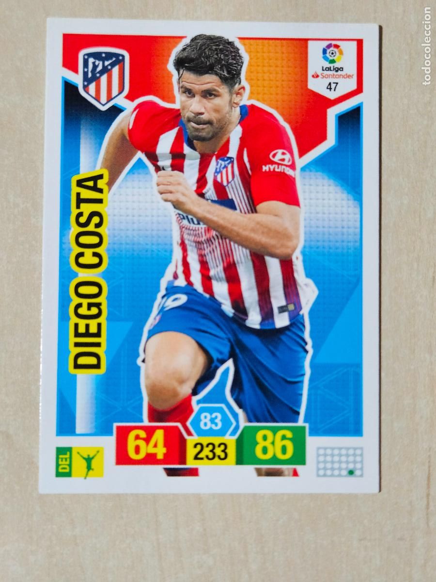 Cromos de f&uacute;tbol: FICHA N&ordm; 47 DIEGO COSTA - ADRENALYN 18 19 - PANINI 2018 - 19 - CROMO - ATLETICO DE MADRID