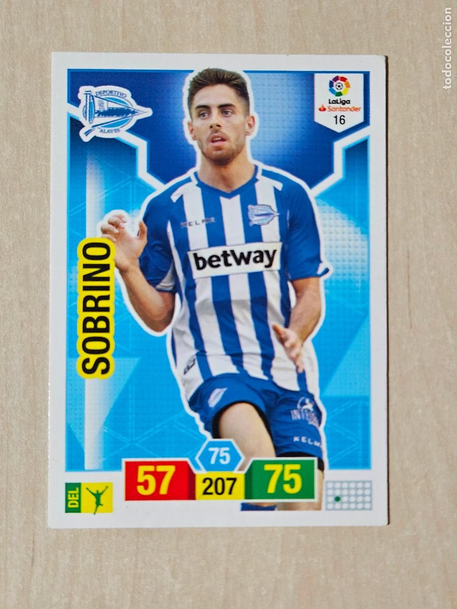 Cromos de f&uacute;tbol: FICHA N&ordm; 16 SOBRINO - ADRENALYN 18 19 - PANINI 2018 - 19 - CROMO - ALAVES
