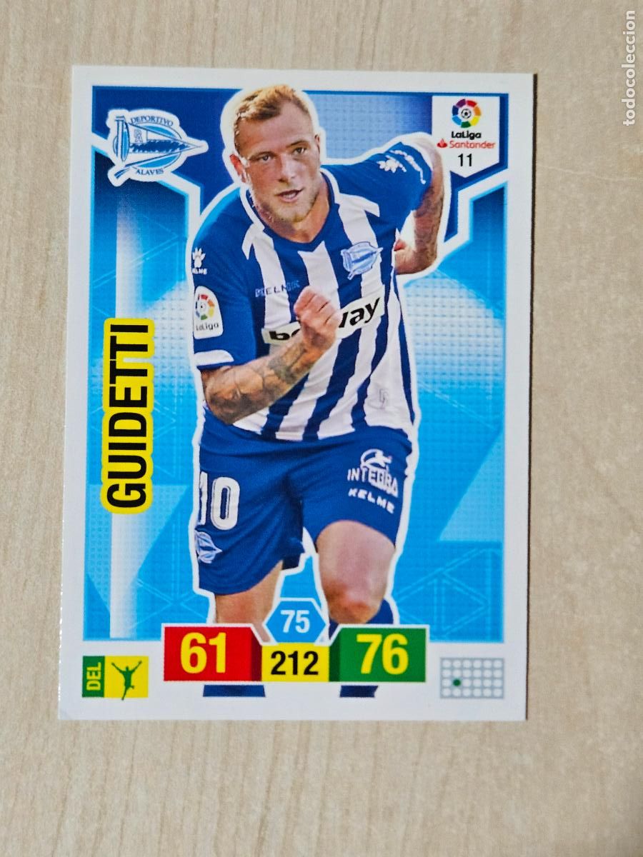 Cromos de f&uacute;tbol: FICHA N&ordm; 11 GUIDETTI - ADRENALYN 18 19 - PANINI 2018 - 19 - CROMO - ALAVES