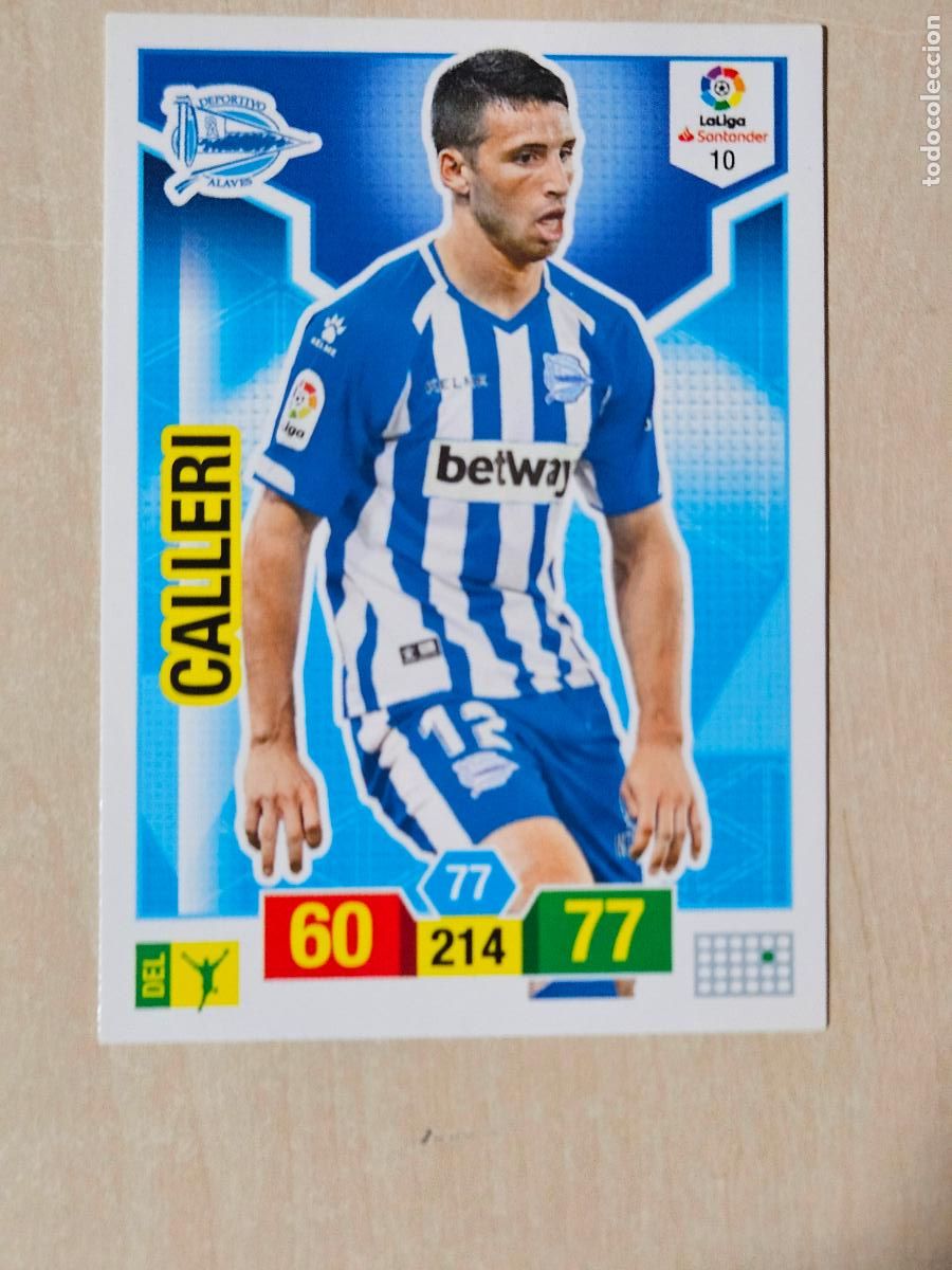 Cromos de f&uacute;tbol: FICHA N&ordm; 10 CALLERI - ADRENALYN 18 19 - PANINI 2018 - 19 - CROMO - ALAVES