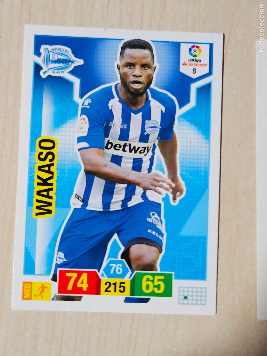 Cromos de f&uacute;tbol: FICHA N&ordm; 8 WAKASO - ADRENALYN 18 19 - PANINI 2018 - 19 - CROMO - ALAVES