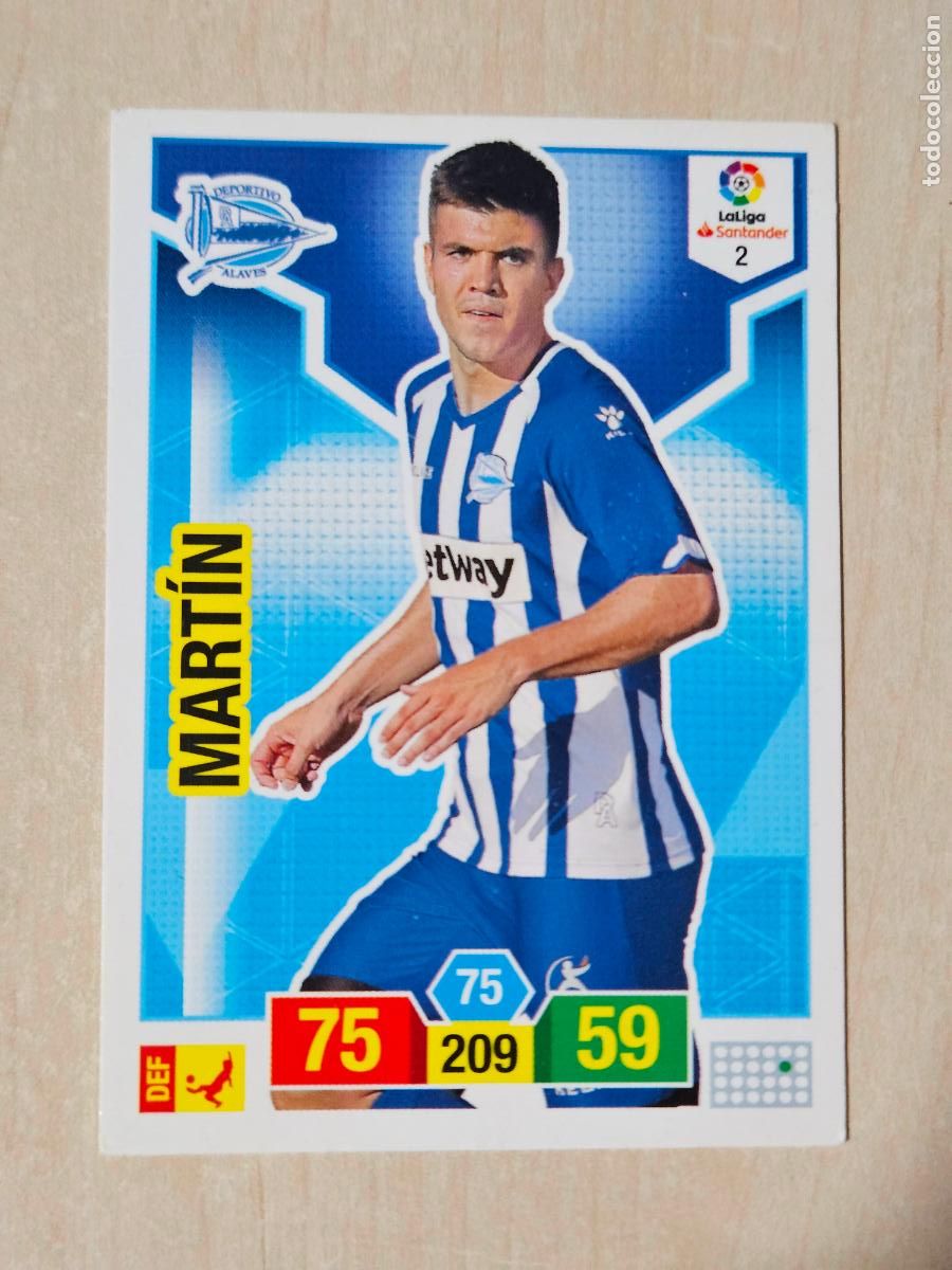 Cromos de f&uacute;tbol: FICHA N&ordm; 2 MARTIN - ADRENALYN 18 19 - PANINI 2018 - 19 - CROMO - ALAVES