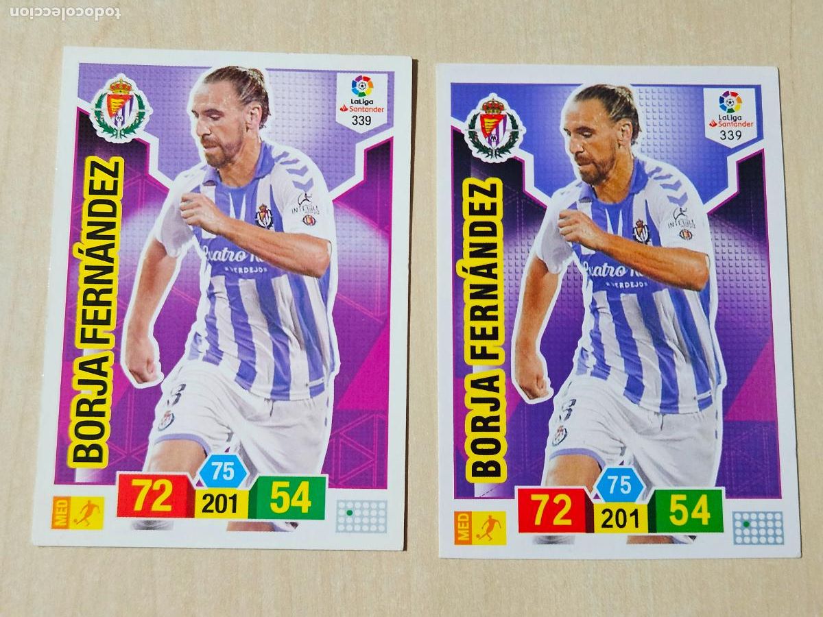 Cromos de f&uacute;tbol: ADRENALYN 18-19 ERROR N&ordm; 339 BORJA FERNANDEZ - DELANTERA TRASERA