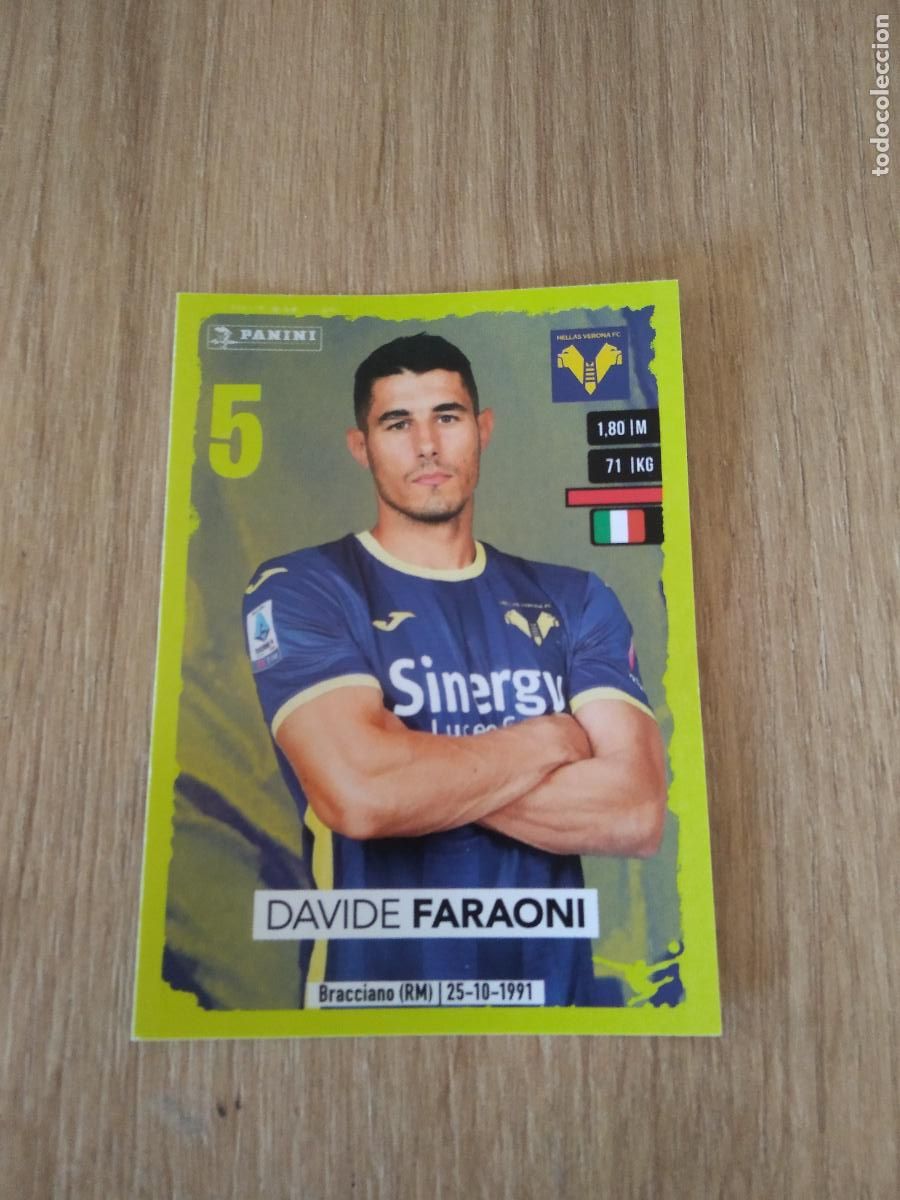 Cromos de f&uacute;tbol: 187 DAVIDE FARAONI HELLAS VERONA CROMO FUTBOL PANINI LIGA ITALIA 23-24 CALCIATORI 2023-2024