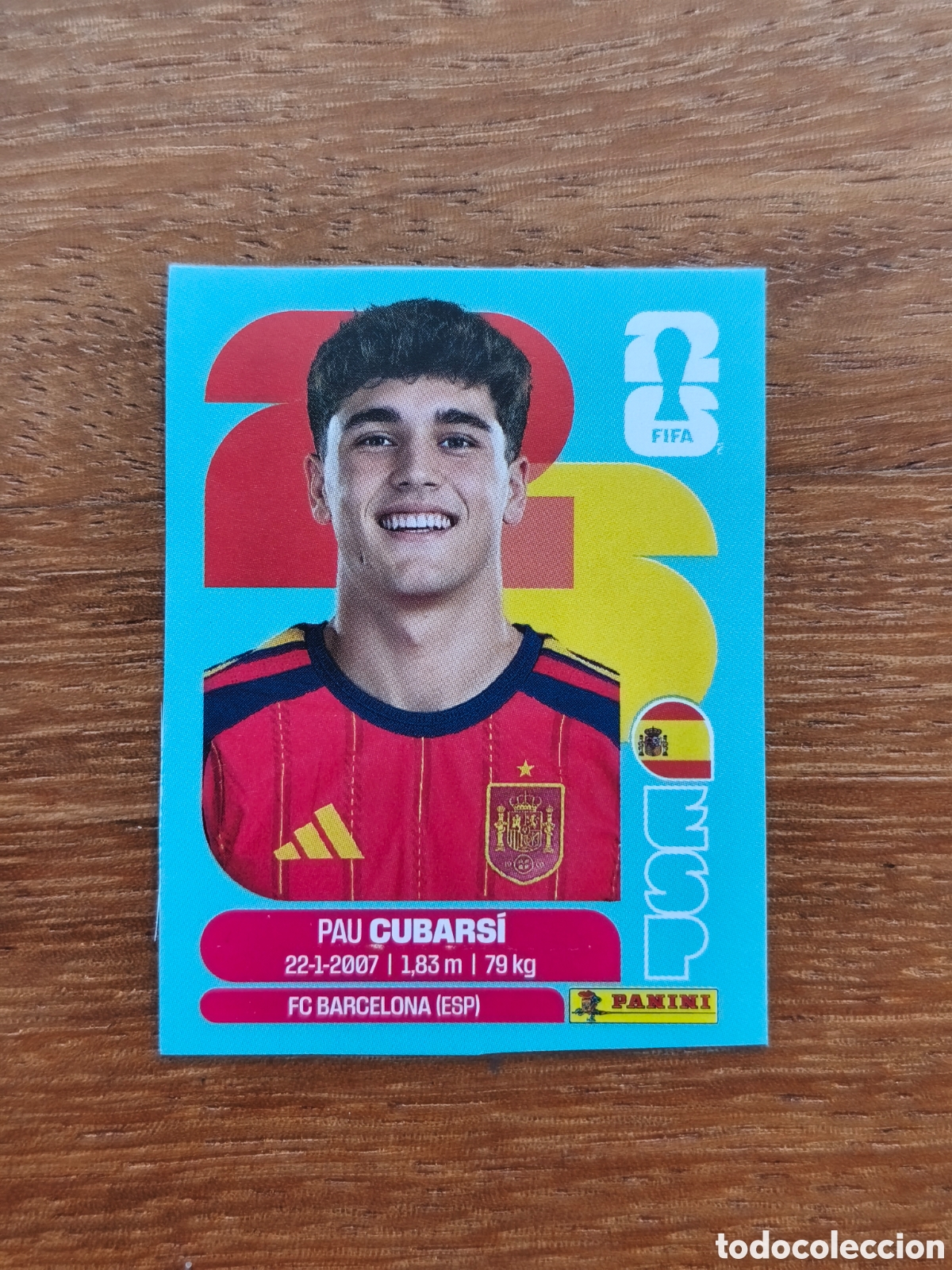 Cromos de f&uacute;tbol: ESP J 3 ESPJ3 CUBARSI ESPA&Ntilde;A ACTUALIZACION PANINI FIFA MUNDIAL WORLD CUP 26 2026 STICKER SIN PEGAR
