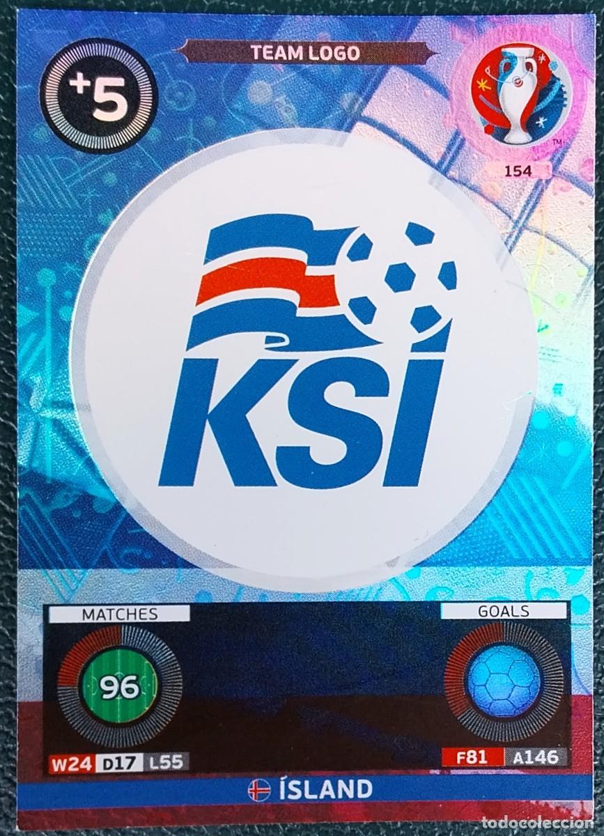 Cromos de f&uacute;tbol: 154 ESCUDO ISLANDIA FICHAS ALBUM ADRENALYN XL EUROCOPA FRANCIA 2016