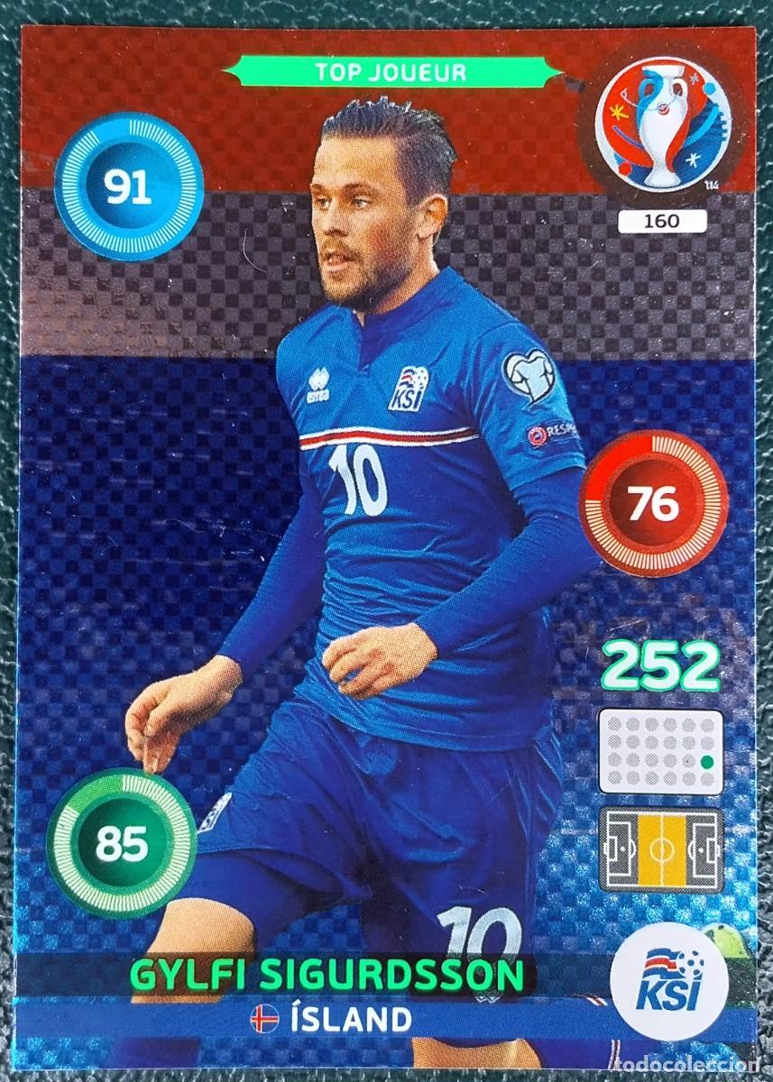 Cromos de f&uacute;tbol: 160 SIGURDSSON ISLANDIA FICHAS ALBUM ADRENALYN XL EUROCOPA FRANCIA 2016