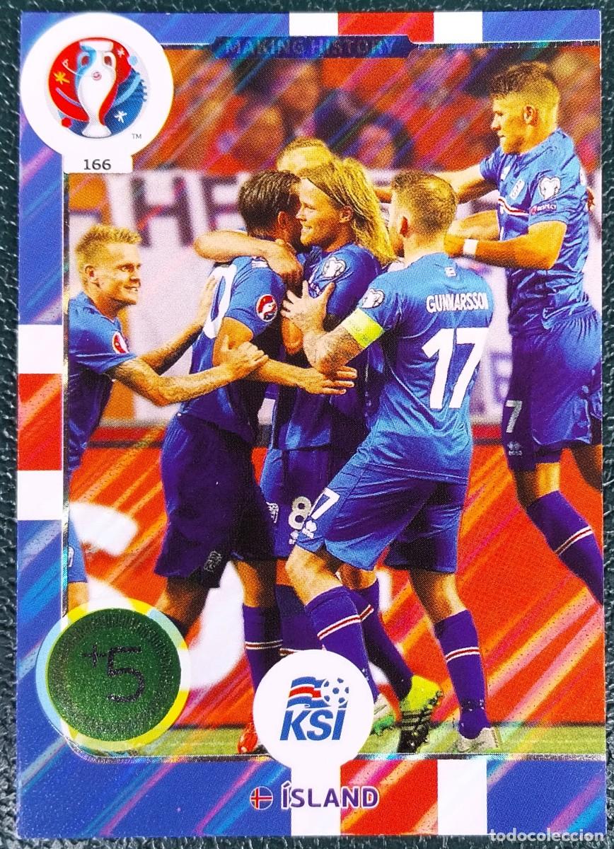 Cromos de f&uacute;tbol: 166 MAKING HISTORY ISLANDIA FICHAS ALBUM ADRENALYN XL EUROCOPA FRANCIA 2016