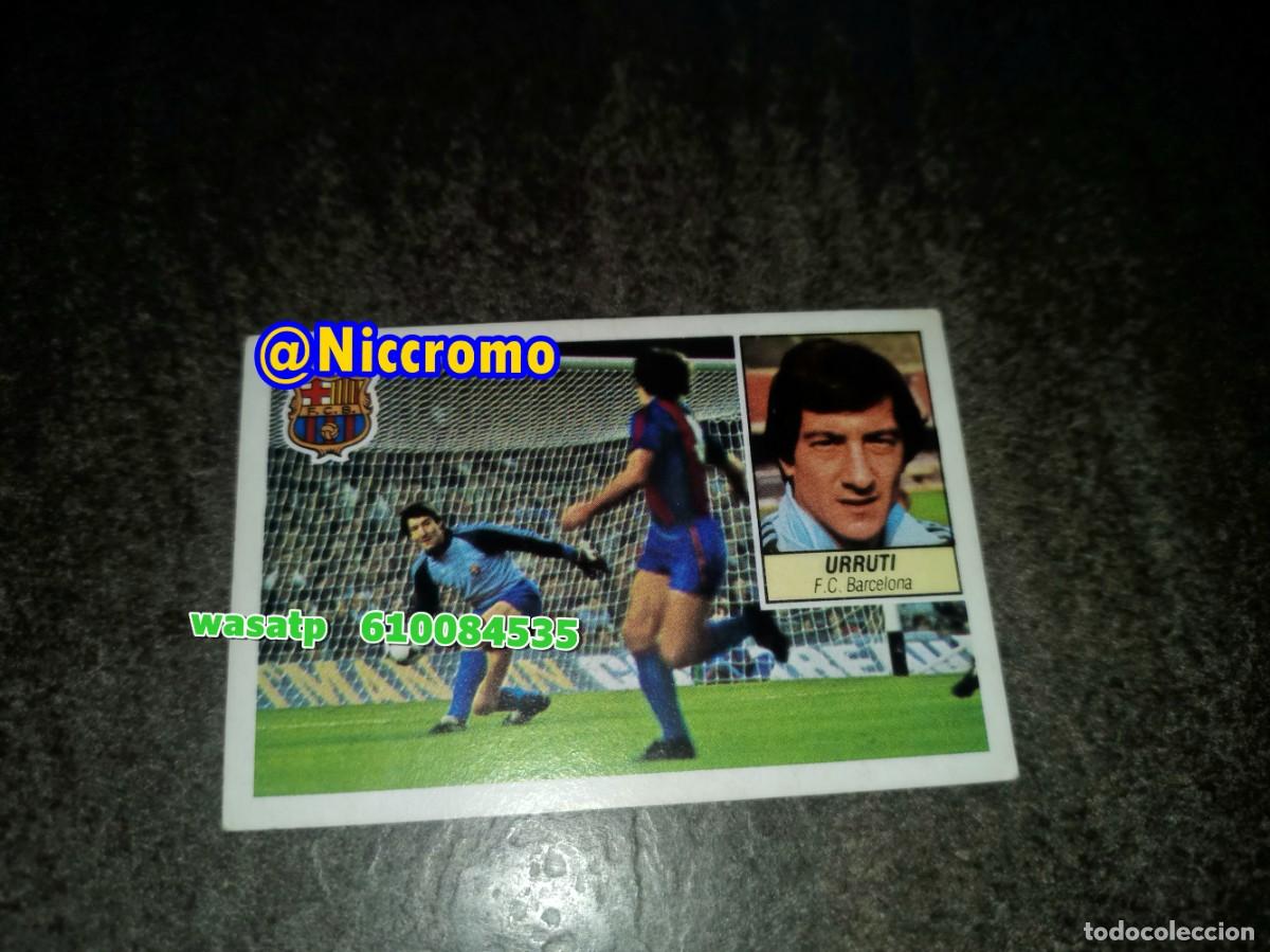 Cromos de f&uacute;tbol: urruti barcelona 1984 1985 ed este 84 85 cromo nuevo sin pegar niccromo