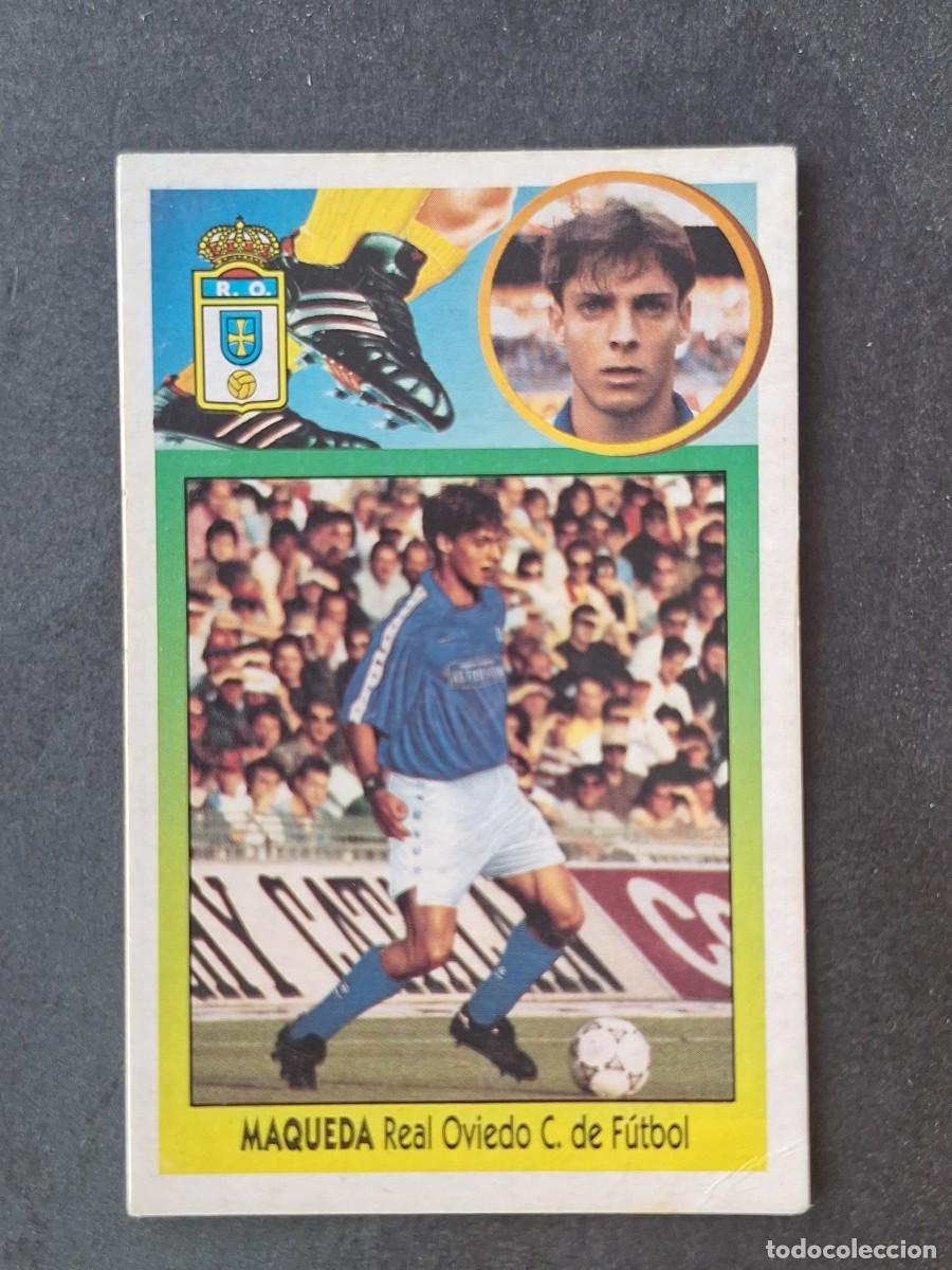 Figurine di Calcio: L3 MAQUEDA REAL OVIEDO FICHAJE 18 LIGA ESTE 1993 1994 93 94 CARTON NUNCA PEGADO SIN PEGAR