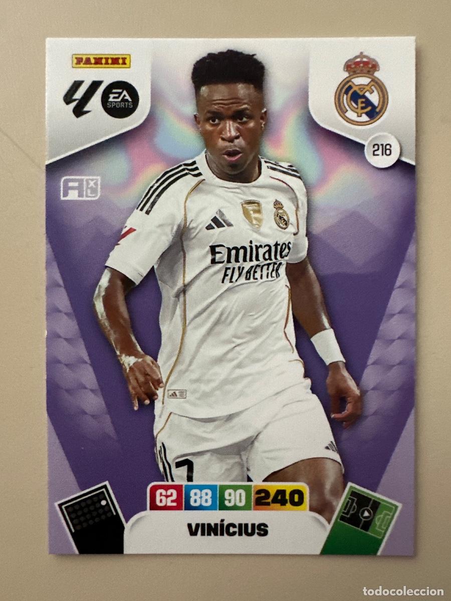 Cromos de f&uacute;tbol: 216 Vin&iacute;cius Jr, Real Madrid, Panini Adrenalyn XL La Liga 2025 2026 25 26