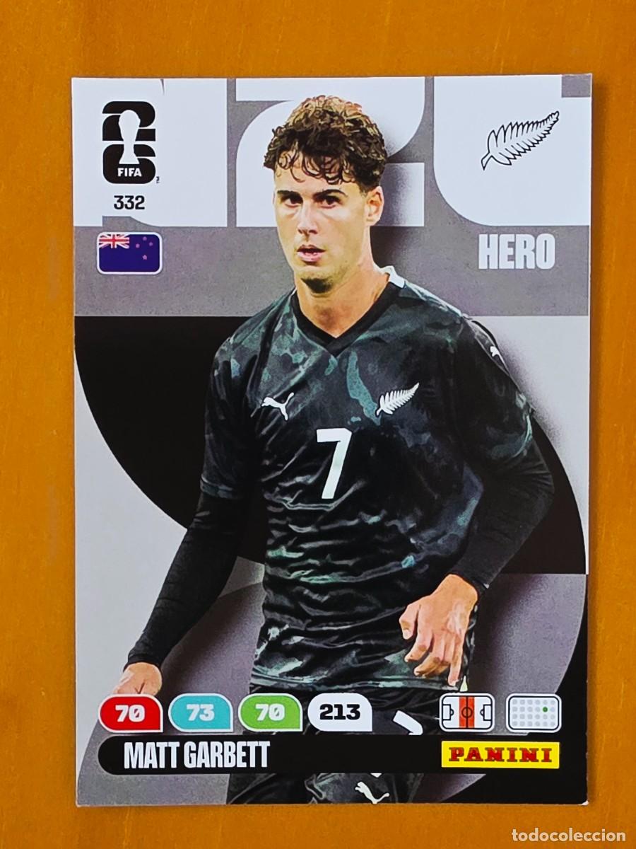 Cromos de f&uacute;tbol: 332 Matt Garbett, Hero, Nueva Zelanda, Adrenalyn XL Fifa World Cup 2026, Mundial 26