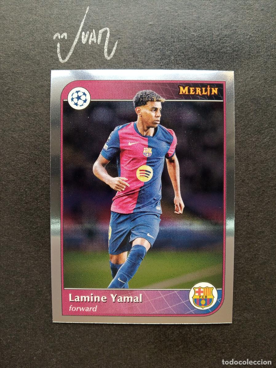Figurine di Calcio: N&ordm; 19 LAMINE YAMAL FC BARCELONA ESPA&Ntilde;A MUNDIAL 2026 ⚽ TOPPS &reg; CHROME MERLIN 2024 2025 24 25 NUEVO