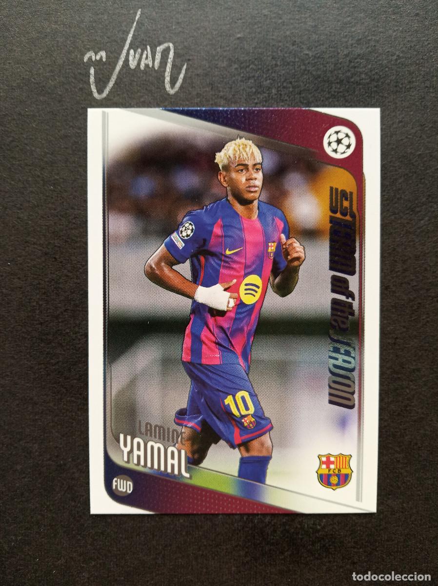 Cromos de f&uacute;tbol: 10 LAMINE YAMAL BARCELONA ESPA&Ntilde;A MUNDIAL ⚽ TOPPS &reg; FLAGSHIP UEFA CLUB COMPETITIONS 2025 2026 25 26