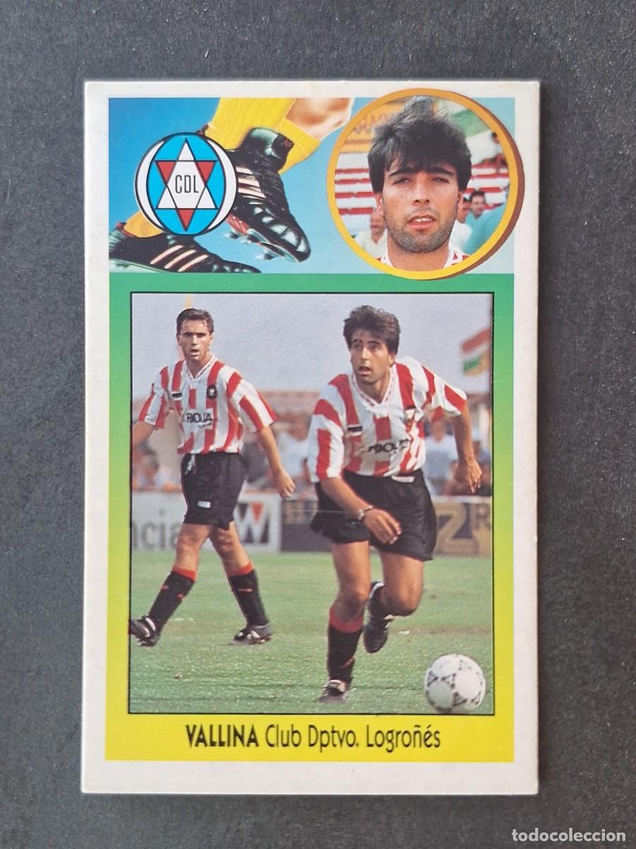 Cromos de f&uacute;tbol: L3 VALLINA C. D. LOGRO&Ntilde;ES FICHAJE 32 LIGA ESTE 1993 1994 93 94 CARTON NUNCA PEGADO SIN PEGAR