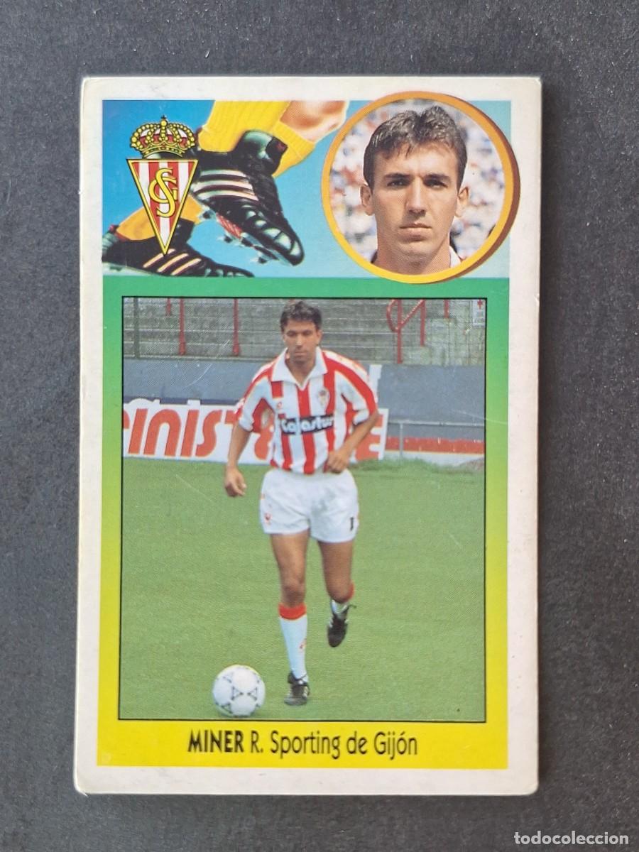 Cromos de f&uacute;tbol: L3 MINER SPORTING DE GIJON FICHAJE 35 LIGA ESTE 1993 1994 93 94 CARTON NUNCA PEGADO SIN PEGAR
