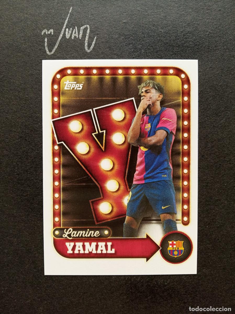 Cromos de f&uacute;tbol: N&ordm; 25 NAME IN LIGHTS LAMINE YAMAL FC BARCELONA ESPA&Ntilde;A ⚽ TOPPS &reg; COLLECTOR TIN 2025 2026 25 26 NUEVO