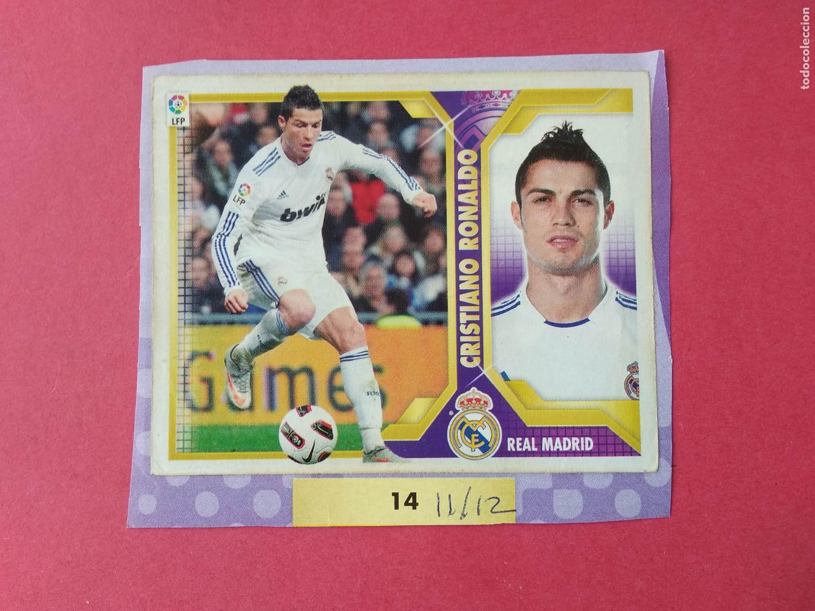 Cromos de f&uacute;tbol: EDICIONES ESTE LIGA 11 12 2011 2012 CROMO RECORTADO N&ordm; 14 CRISTIANO RONALDO REAL MADRID