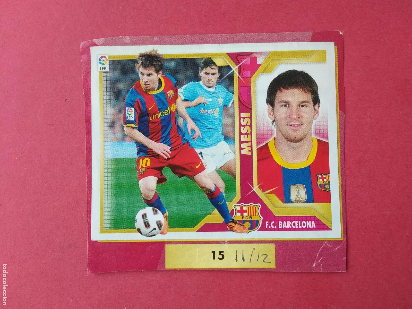 Cromos de f&uacute;tbol: EDICIONES ESTE LIGA 11 12 2011 2012 CROMO RECORTADO N&ordm; 15 MESSI BARCELONA