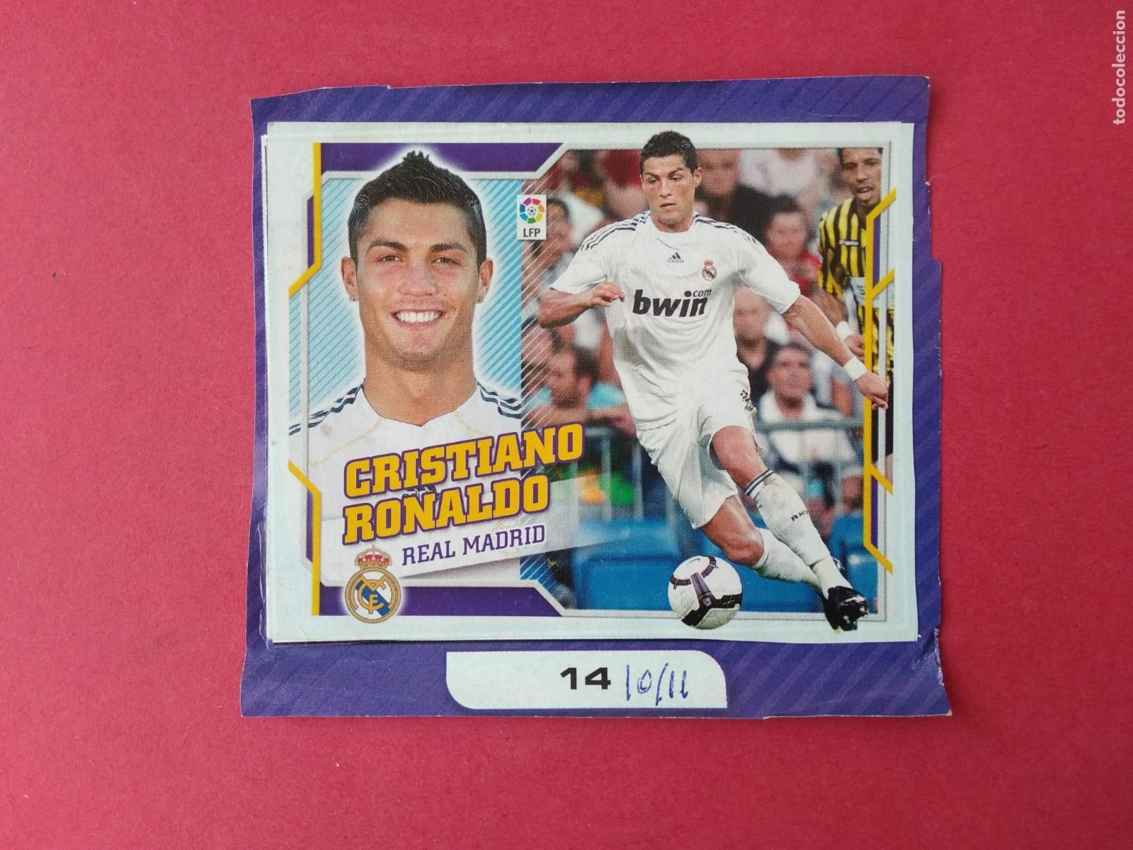 Cromos de f&uacute;tbol: EDICIONES ESTE LIGA 10 11 2010 2011 CROMO RECORTADO N&ordm; 14 CRISTIANO RONALDO REAL MADRID