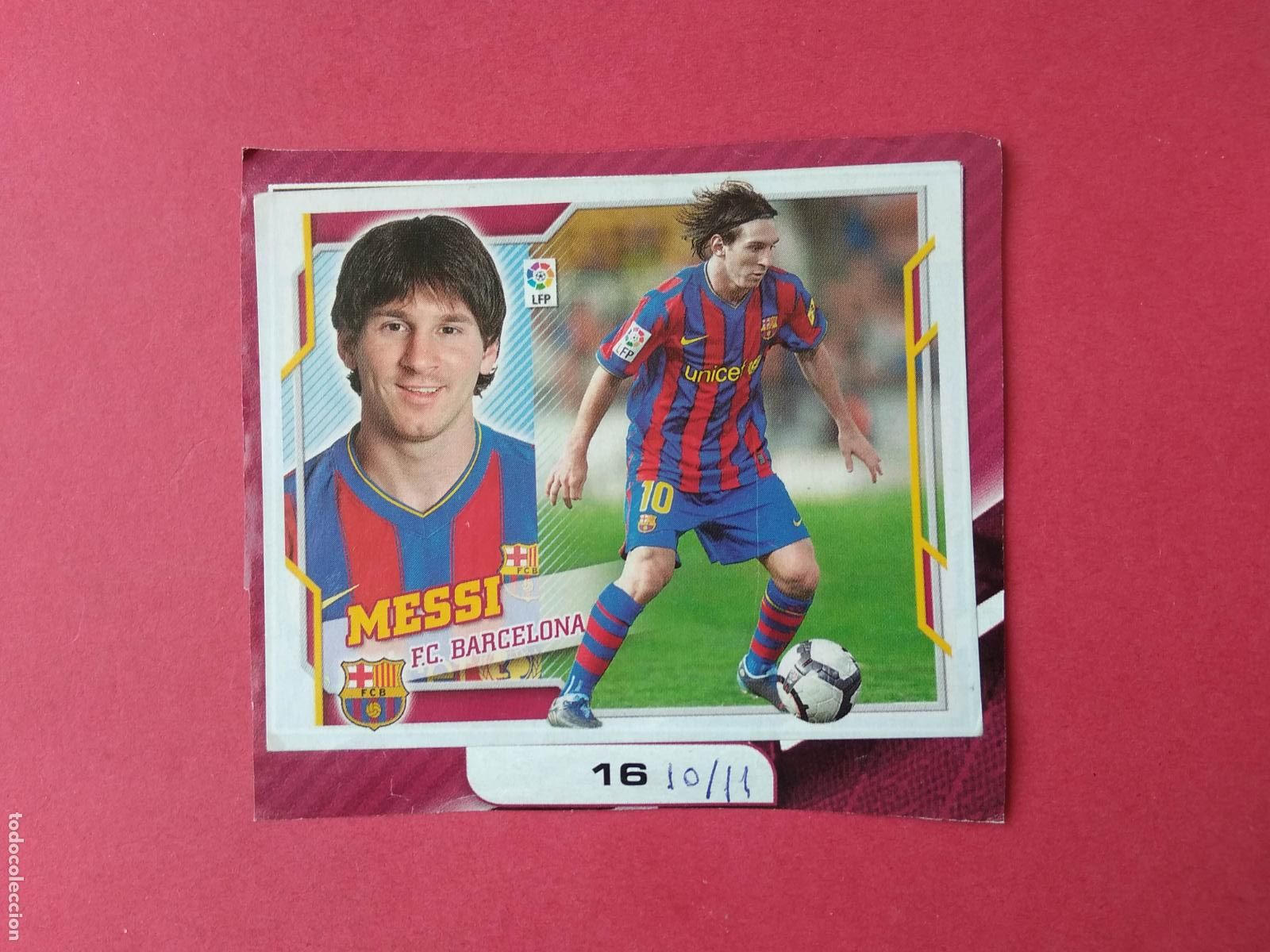 Cromos de f&uacute;tbol: EDICIONES ESTE LIGA 10 11 2010 2011 CROMO RECORTADO MESSI FC BARCELONA N&ordm; 16