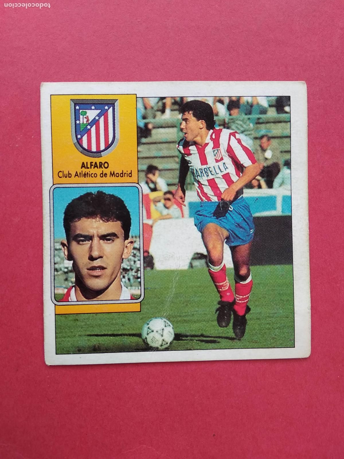 Cromos de f&uacute;tbol: EDICIONES ESTE LIGA 92 93 1992 1993 CROMO NUNCA PEGADO ATLETICO DE MADRID , ALFARO