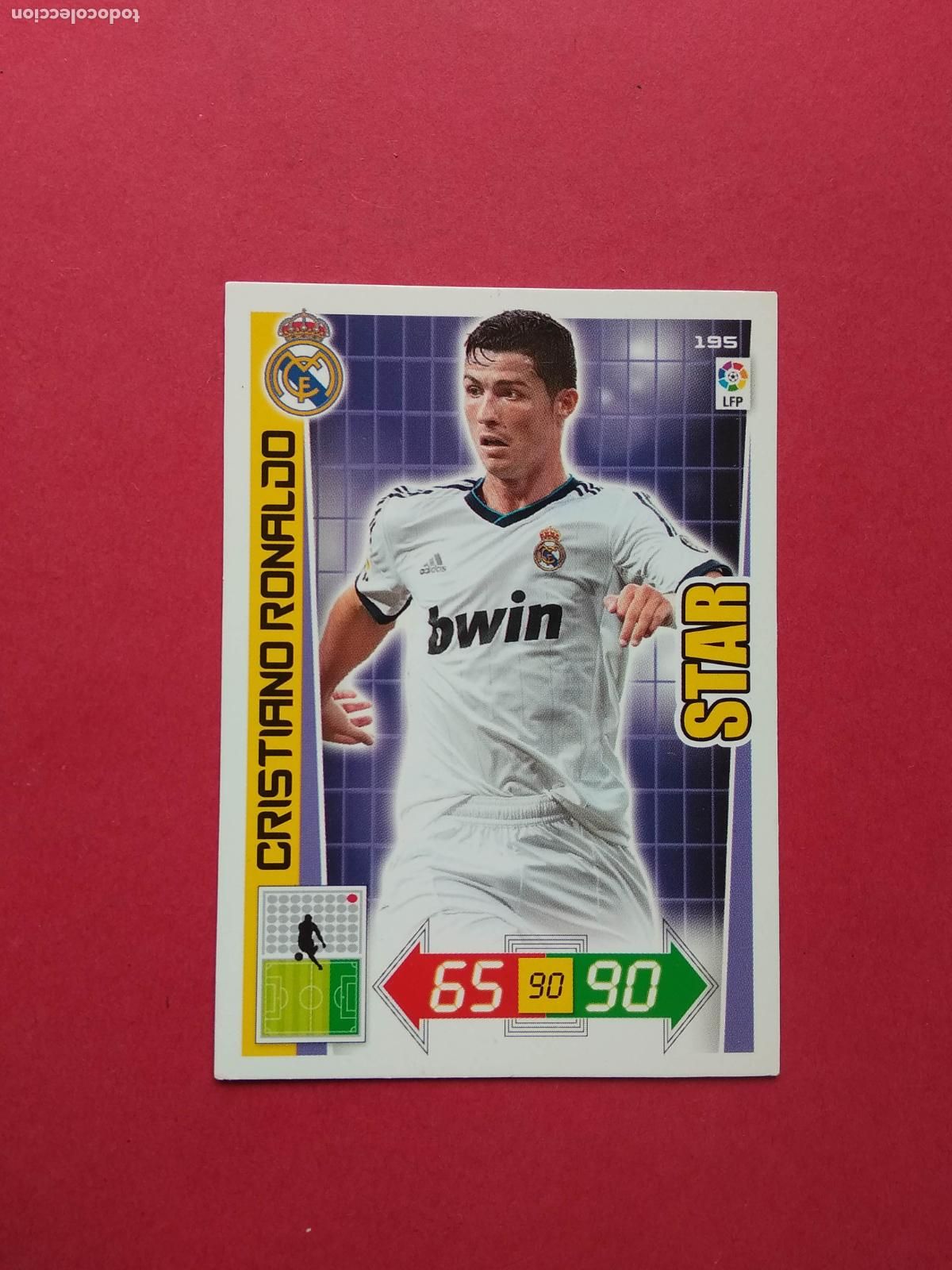 Cromos de f&uacute;tbol: PANINI ADRENALYN CROMO CARD FICHA LIGA 12 13 2012 2013 CRISTIANO RONALDO REAL MADRID N&ordm; 195