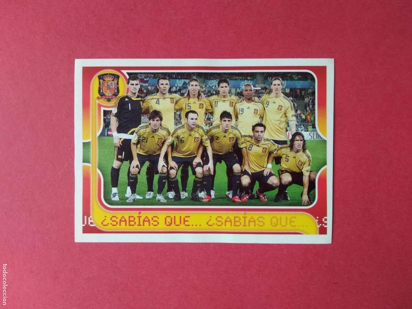 Cromos de f&uacute;tbol: PANINI SELECCION ESPA&Ntilde;OLA A POR ELLOS 09 ESPA&Ntilde;A 2009 CAMPEONES CROMO N&ordm; 188 SABIAS QUE