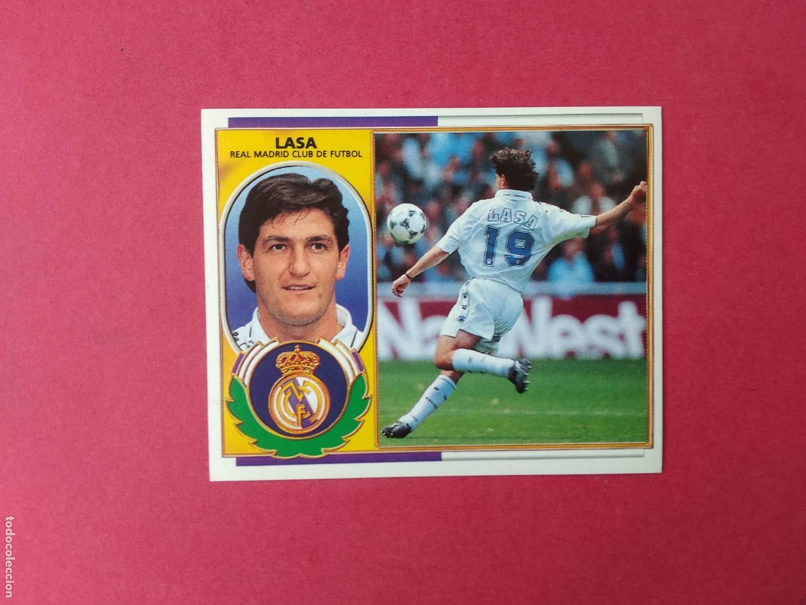 Cromos de f&uacute;tbol: EDICIONES ESTE LIGA 96 97 1996 1997 CROMO NUNCA PEGADO REAL MADRID , LASA