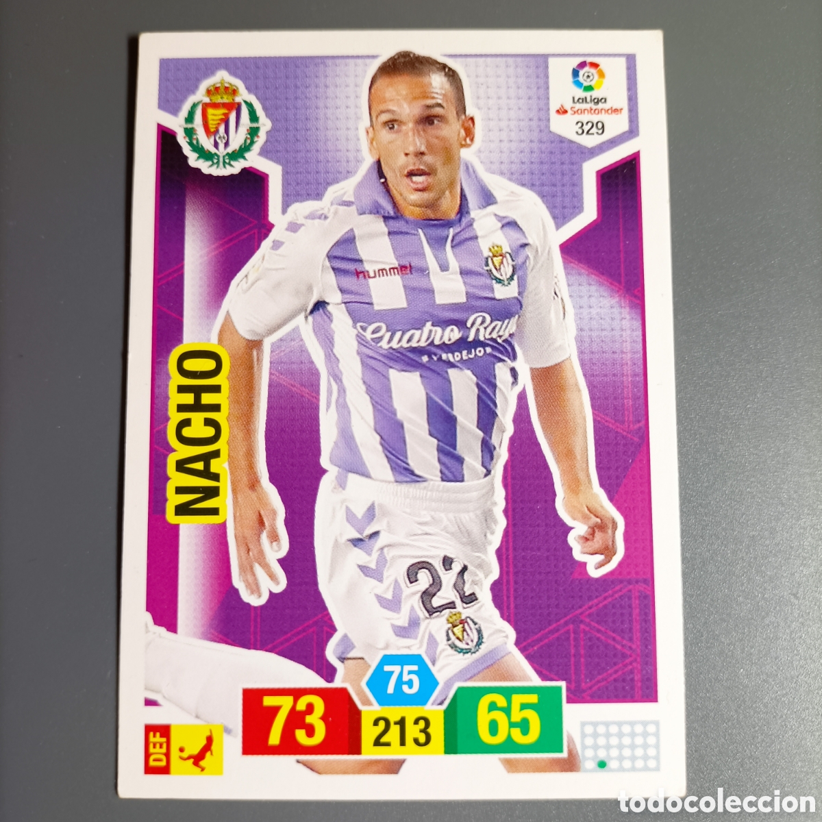 Cromos de f&uacute;tbol: ADRENALYN. LIGA 2018-2019 (VALLADOLID) №329 NACHO