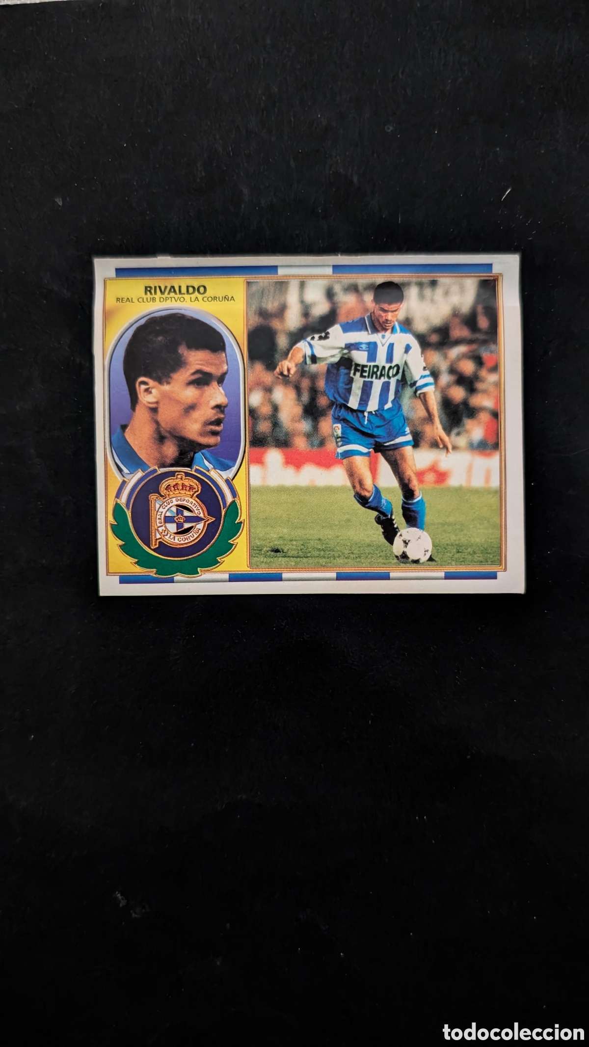 Cromos de f&uacute;tbol: RIVALDO DEPORTIVO VERSION COLOCA LIGA ESTE 1996/97 96 97 VENTANILLA CONSERVA TRASERA