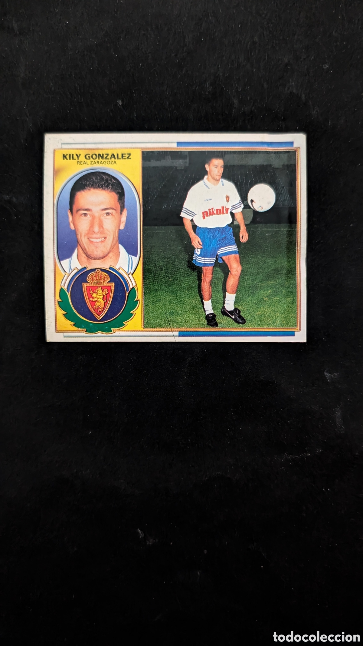 Cromos de f&uacute;tbol: KILY GONZ&Aacute;LEZ ZARAGOZA COLOCA LIGA ESTE 1996/97 96 97 VENTANILLA