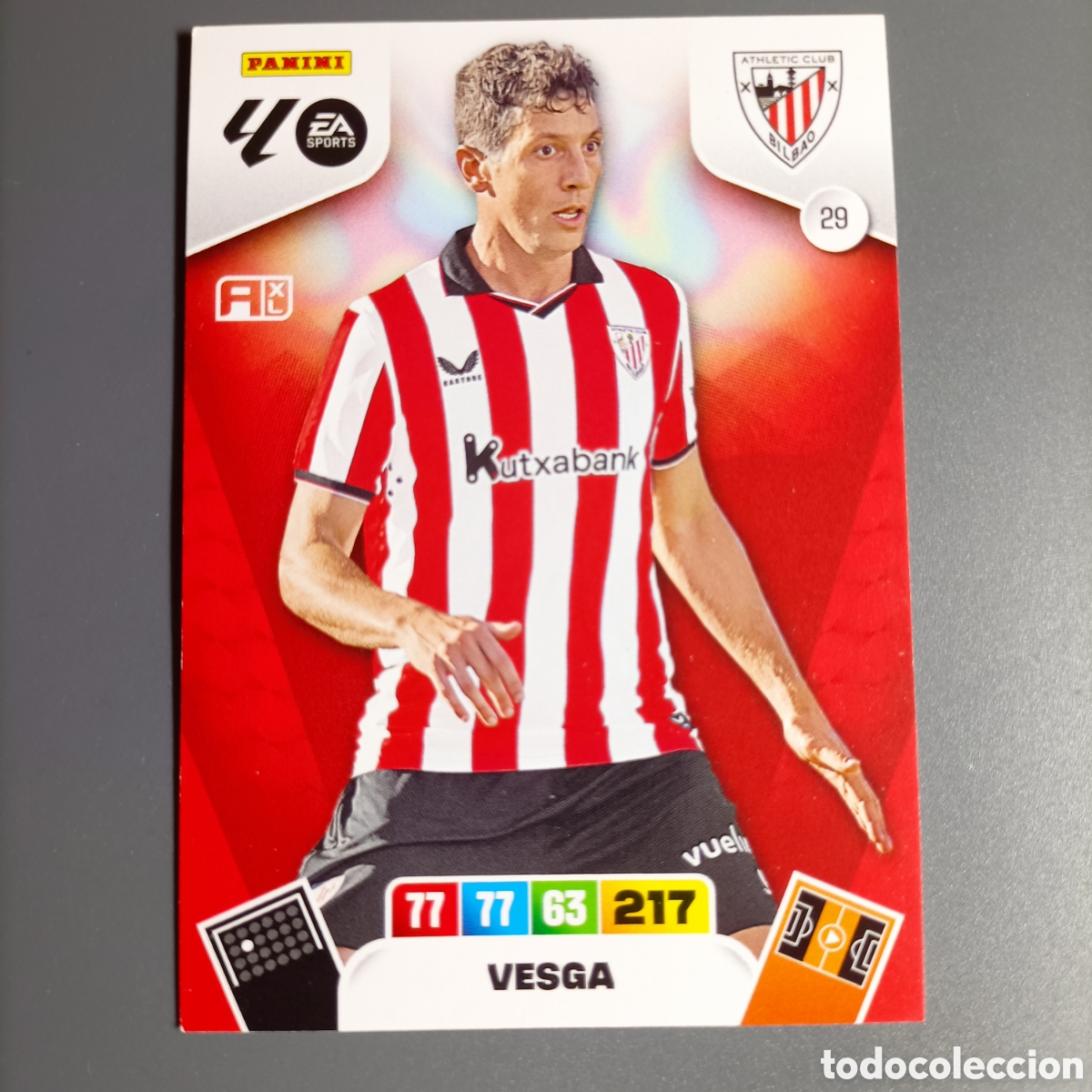 Cromos de f&uacute;tbol: ADRENALYN. LIGA 2025-2026 (ATHLETIC) №29 VESGA
