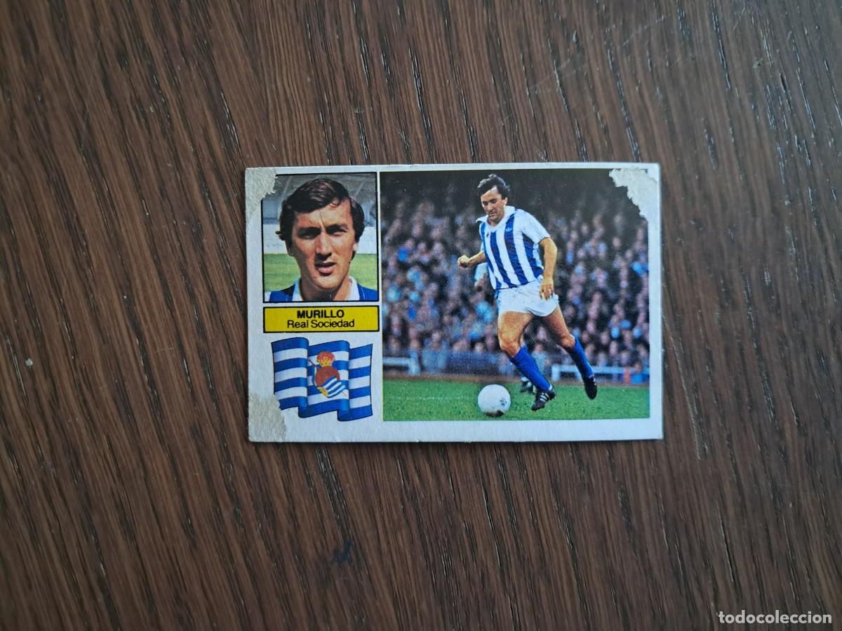 Cromos de f&uacute;tbol: cromo de futbol, ediciones Este, liga 82-83, Murillo, Real Sociedad, sin pegar.