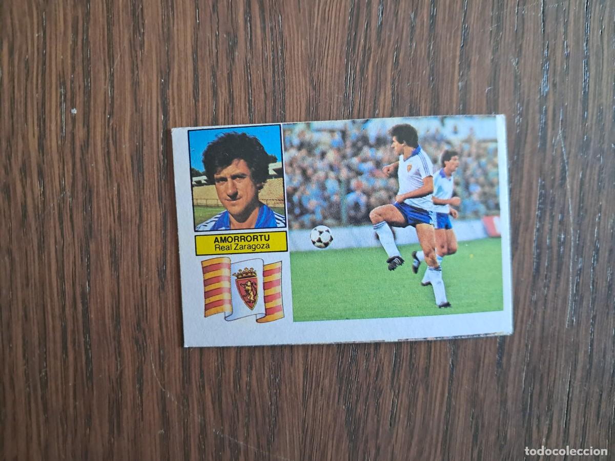 Cromos de f&uacute;tbol: cromo de futbol, ediciones Este, liga 82-83, Amorrortu Real Zaragoza, sin pegar.